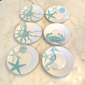 Coastal Life Salad Plate set